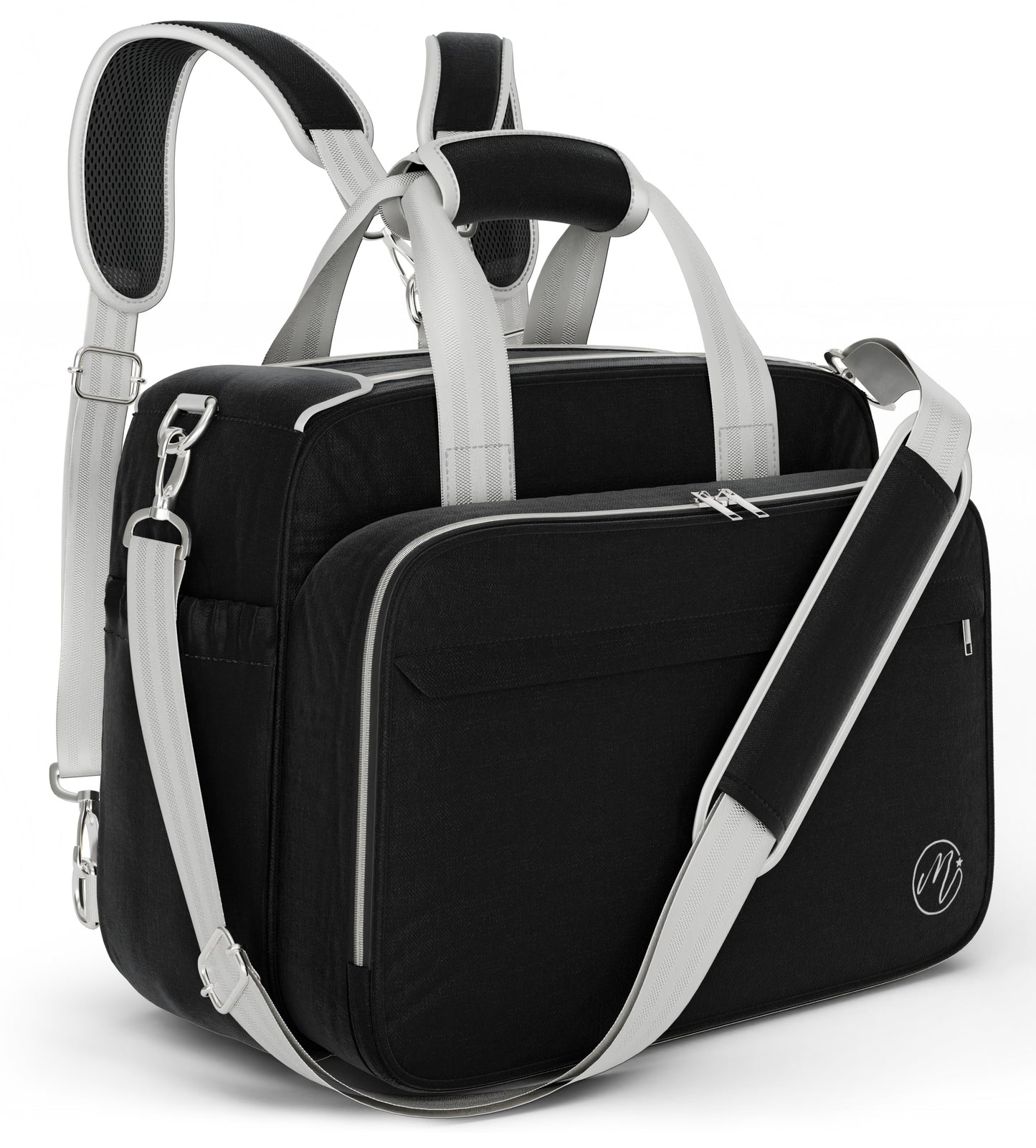 Mellories 4 In 1 Convertible Diaper Bag - Black