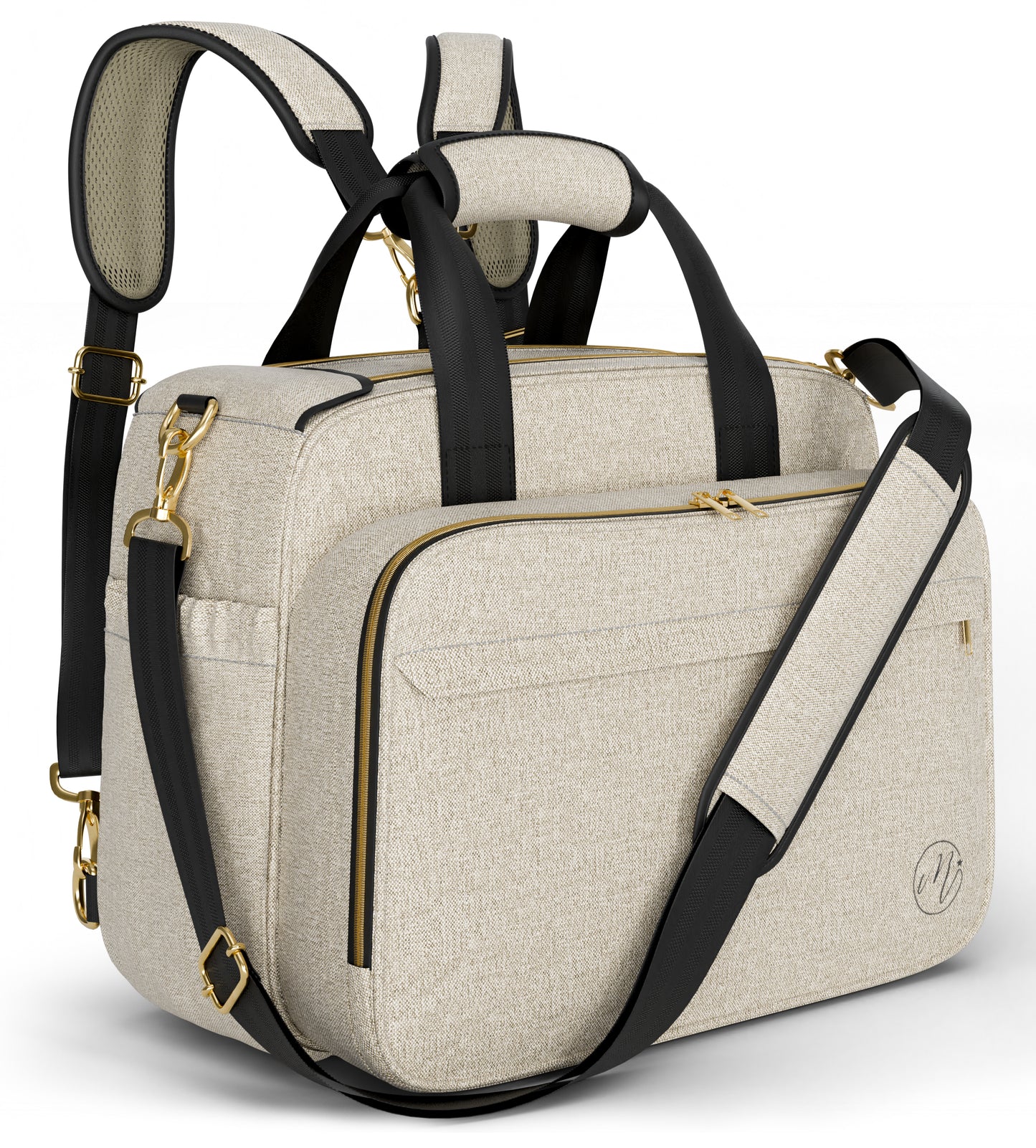 Mellories 4 In 1 Convertible Diaper Bag - Beige