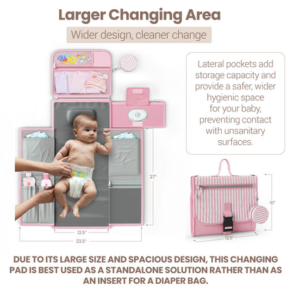 Portable Diaper Changing Pad - Pink